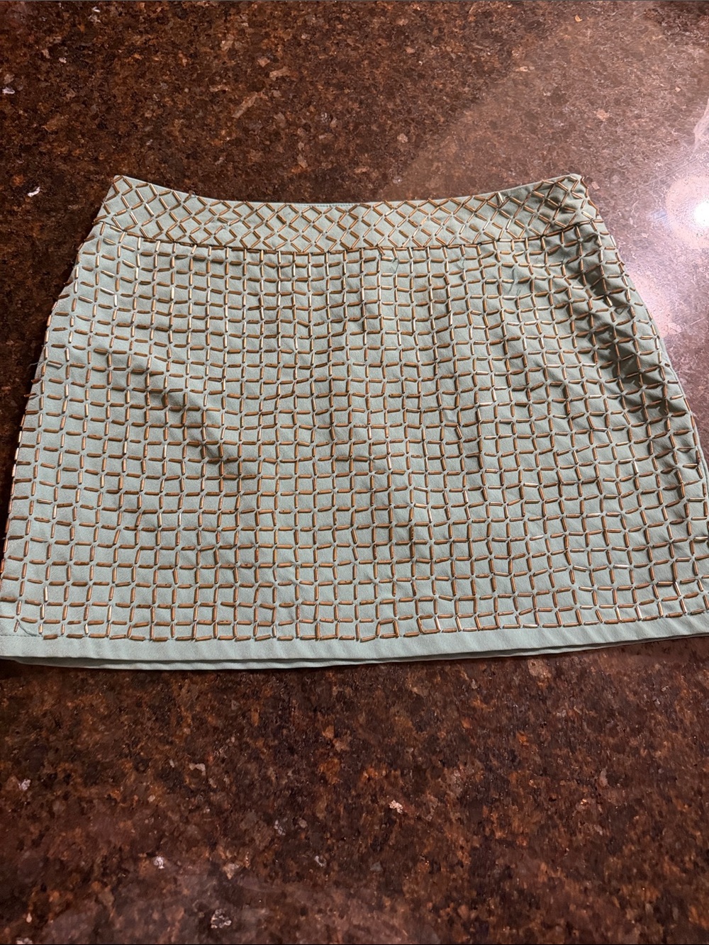 Quinn Mint Green Textured Mini Skirt